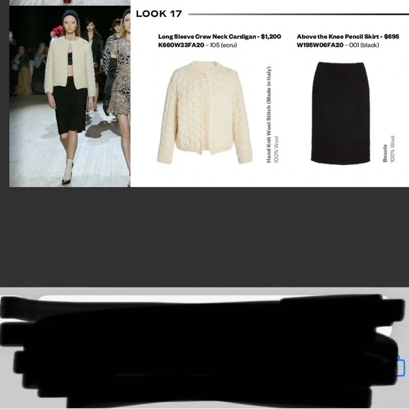 Runway Marc Jacobs | DOUBLE-FACE BOUCLE PENCIL WOOL A-line SKIRT - Picture 3 of 12